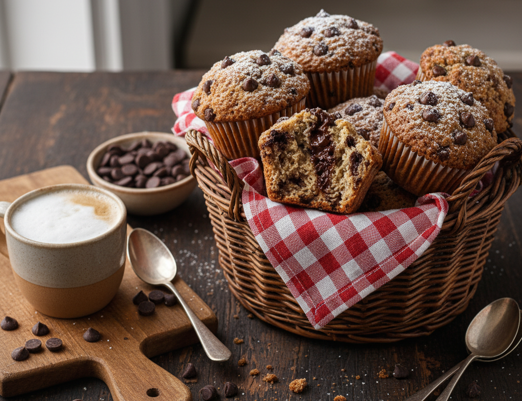 Bakery-Style Chocolate Chip Muffins That Taste Like They’re Fresh From the Bakery
