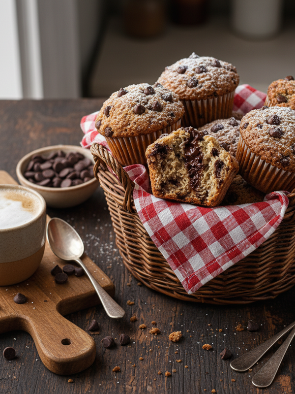 Bakery-Style Chocolate Chip Muffins That Taste Like They’re Fresh From the Bakery