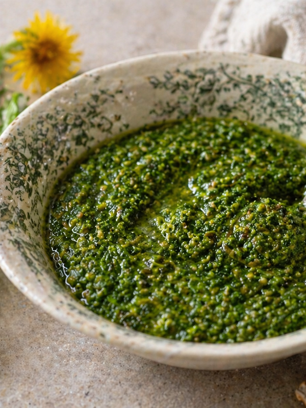Dandelion Greens Pesto — The Bold, Earthy Sauce That Makes Everything Better