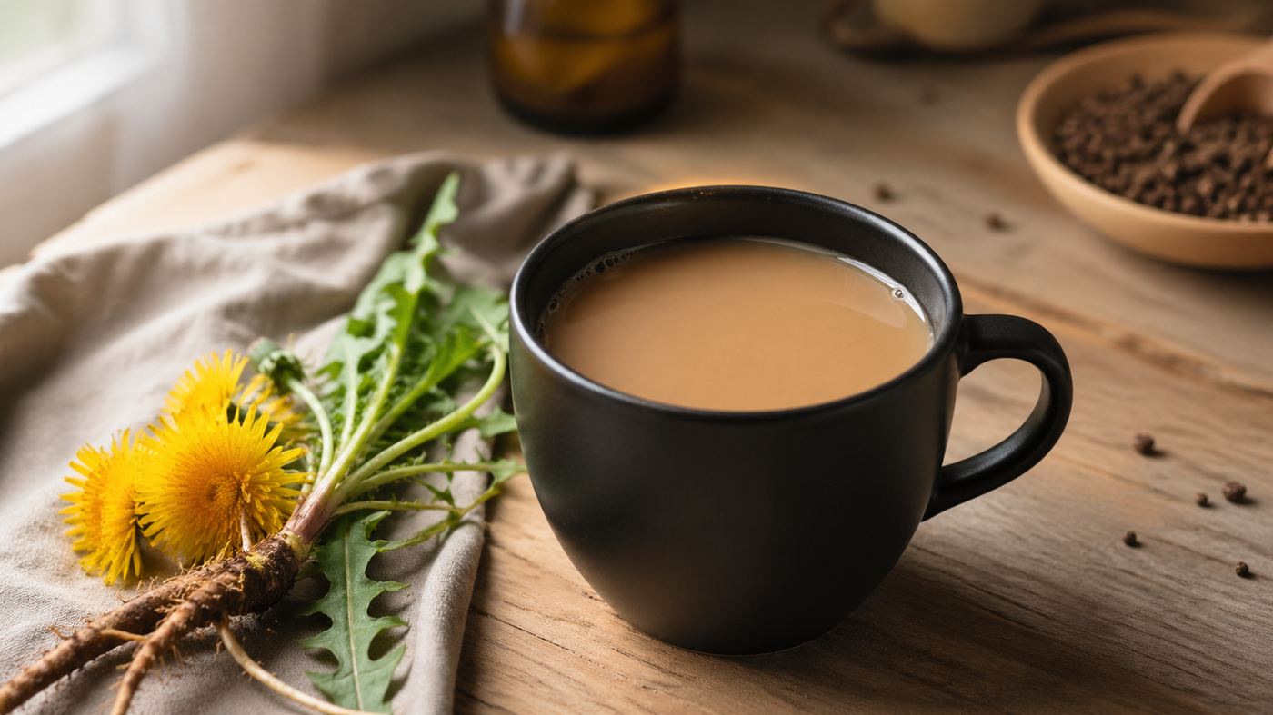 Dandelion Root Coffee — The Cozy Caffeine-Free Drink You’ll Actually Want Every Morning