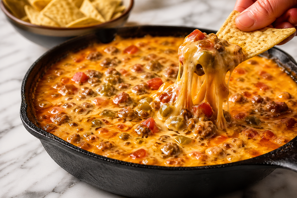 The Best Rotel Dip with Ground Beef (Gooey, Cheesy & Ready in 20 Minutes)