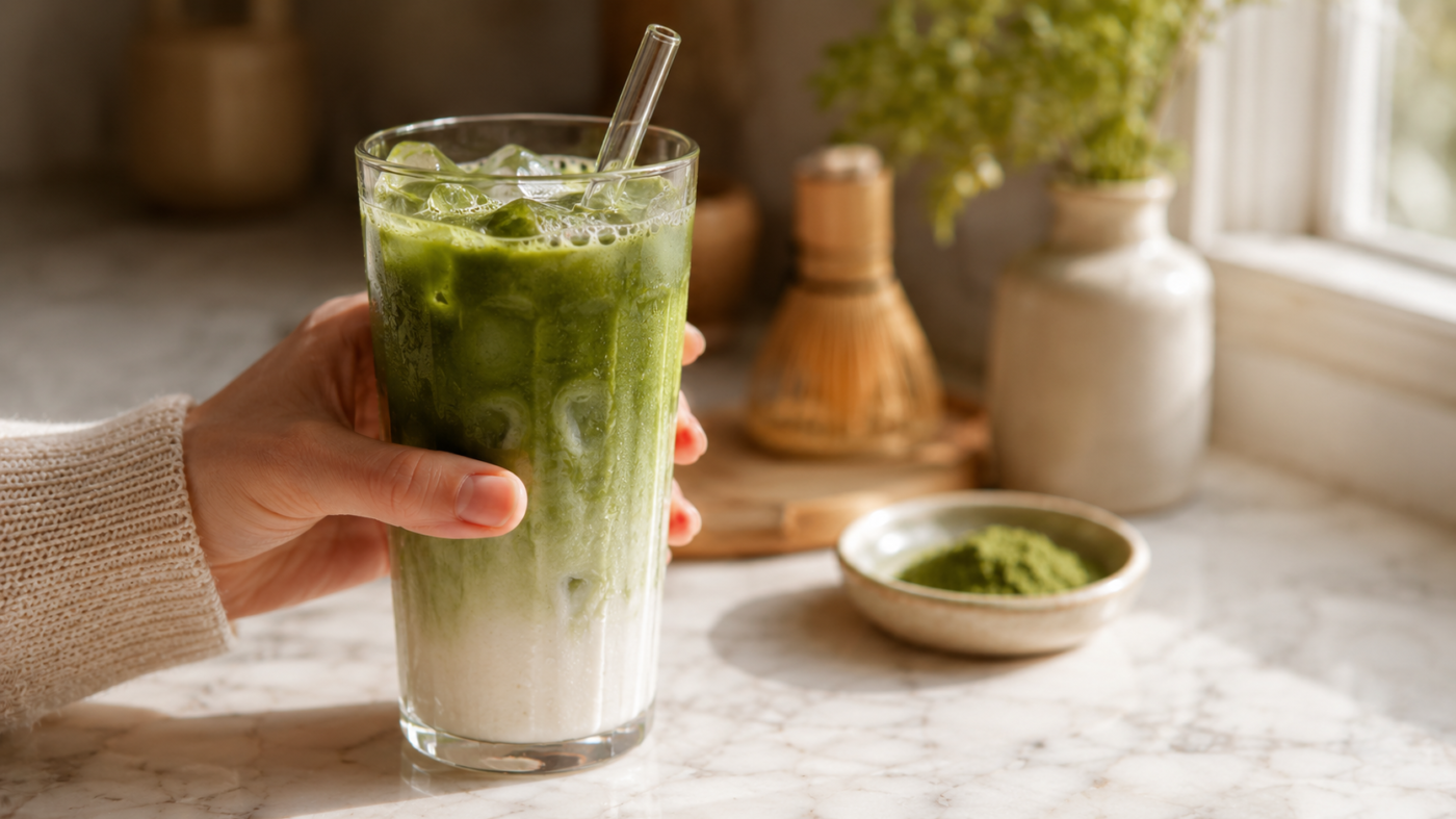 Iced Matcha Latte Recipe (Creamy, Easy & Better Than Starbucks)