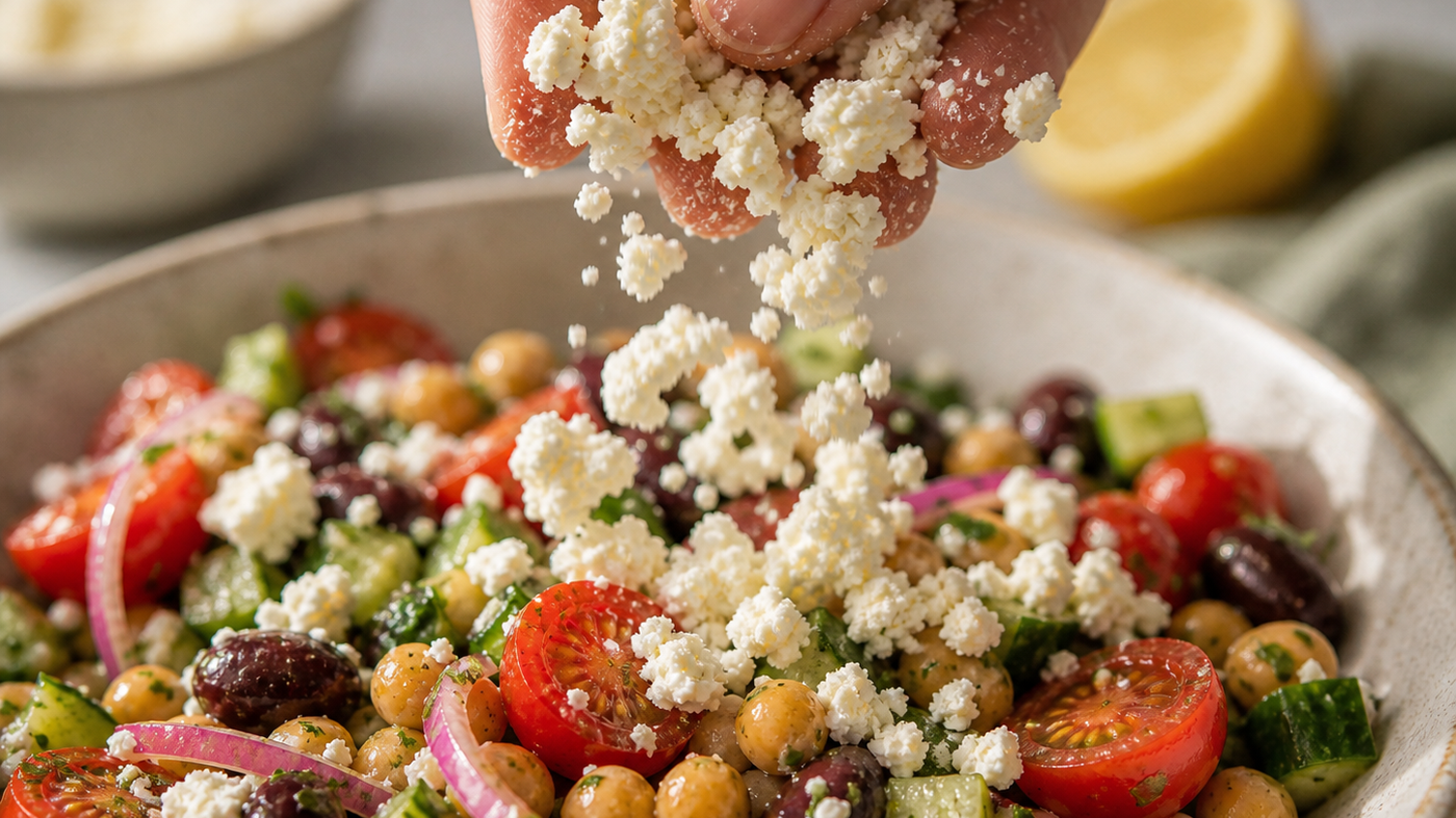 Easy Lunch For Work | Mediterranean Chickpea Salad