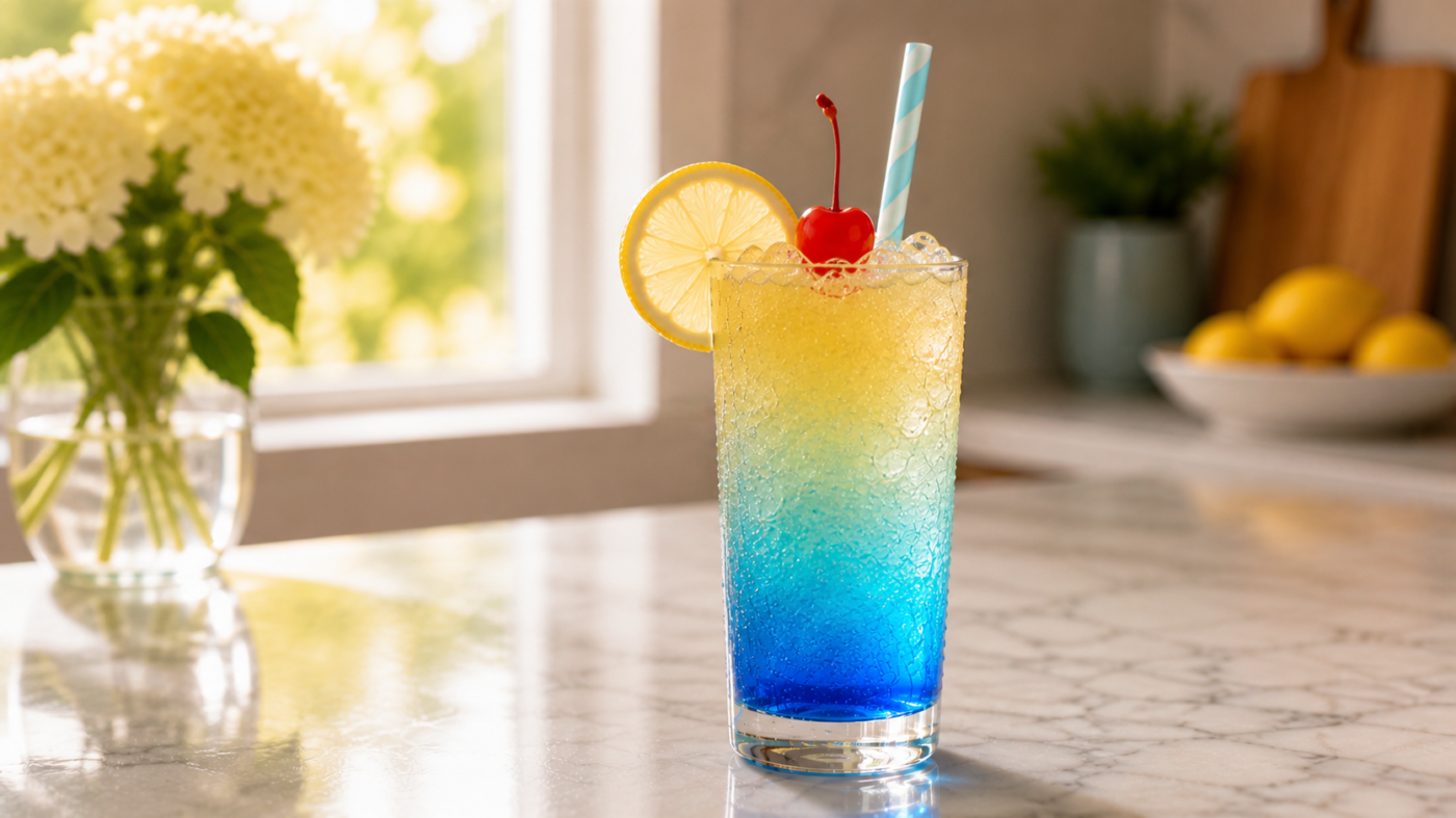 Cool Blue Lagoon Mocktail — The Non-Alcoholic Blue Hawaiian Drink You’ll Make All Summer