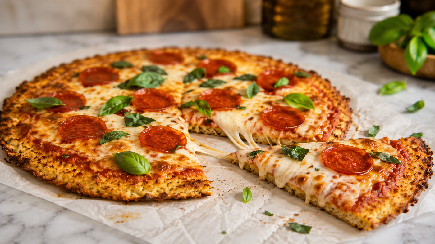 The Best Cauliflower Pizza Crust Recipe (Crispy, Low Carb & Actually Delicious)