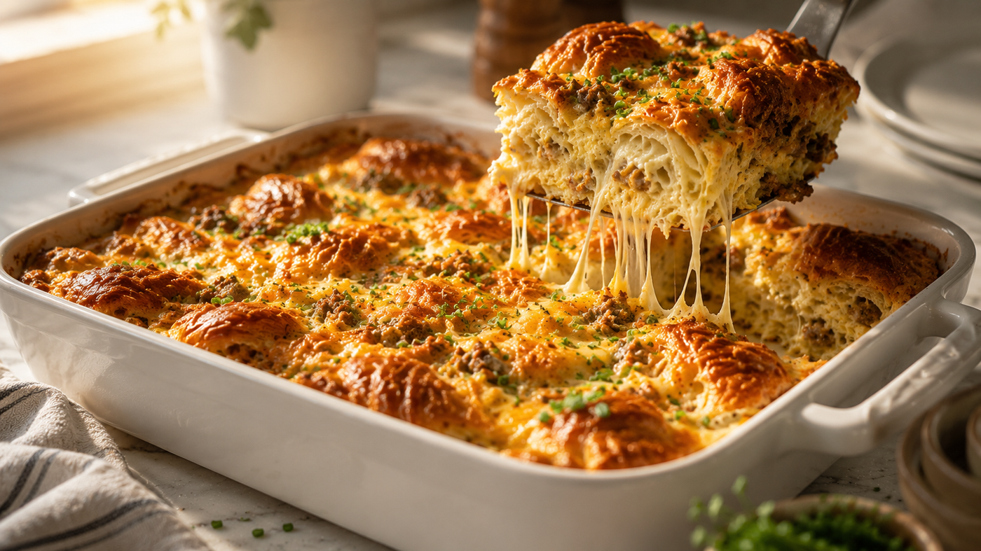 Croissant Breakfast Casserole (The Brunch Everyone Will Ask You to Make Again)