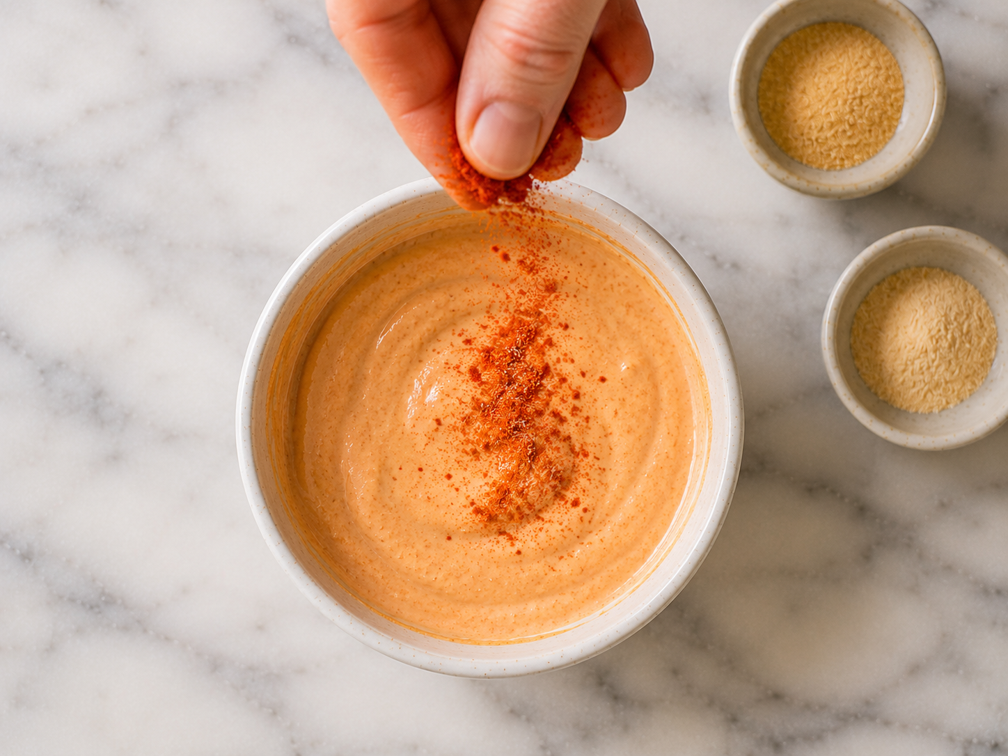Adding garlic powder, onion powder and smoked paprika to the sauce mixture