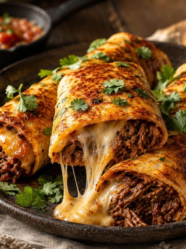 Cheesy Shredded Beef Roll-Ups — The Mexican Breakfast You’ll Make on Repeat