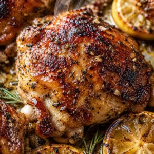 Lemon Herb Bone-In Chicken Thighs — Crispy Golden Skin, Juicy Every Single Time