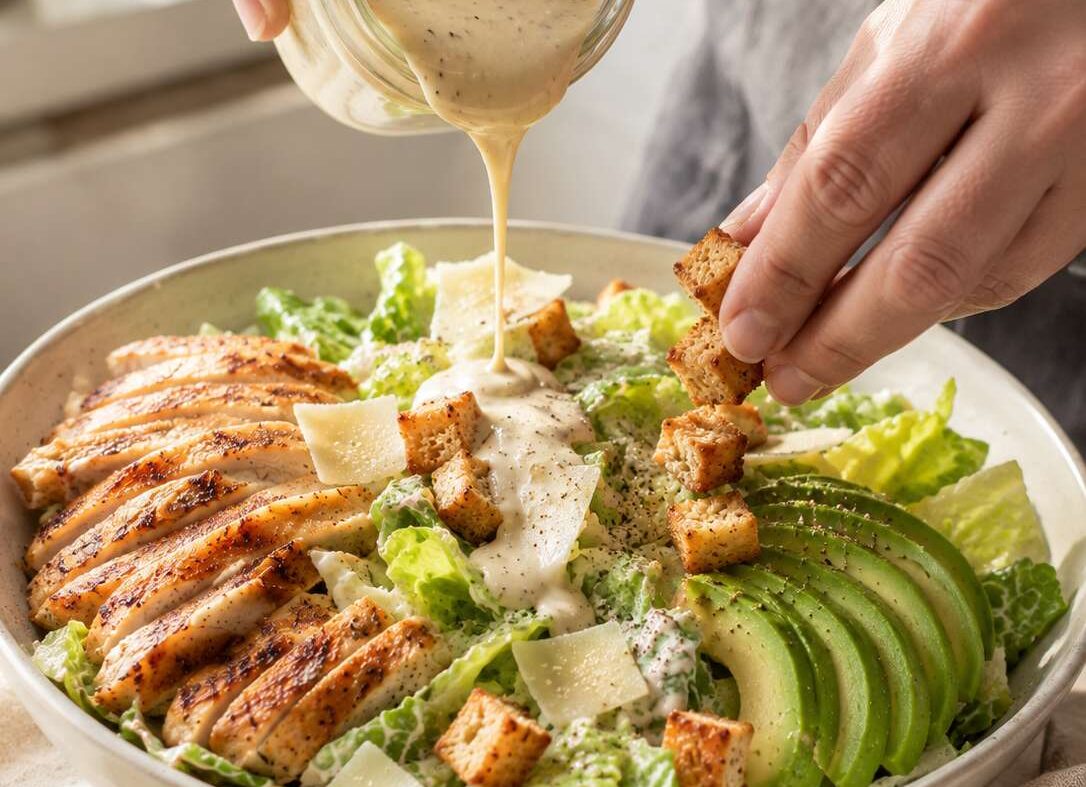 This Creamy Chicken Caesar Avocado Salad Will Ruin Every Other Salad For You