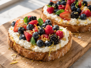 Whipped Ricotta & Berry "Power" Toast &mdash; The Healthy Low-Calorie Breakfast That Keeps You Full and Actually Looks Beautiful