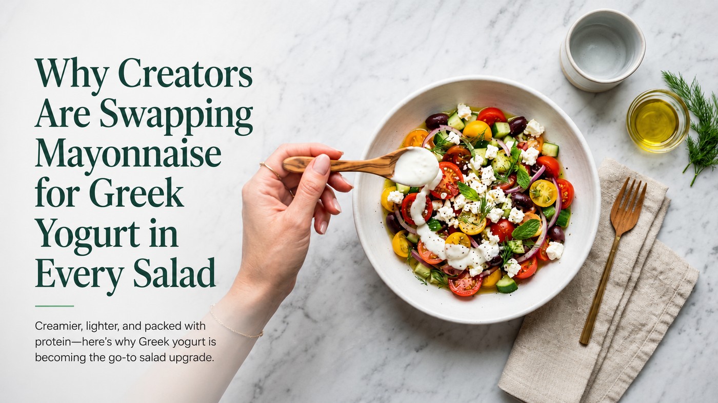 Why Creators Are Swapping Mayonnaise For Greek Yogurt in Every Salad?