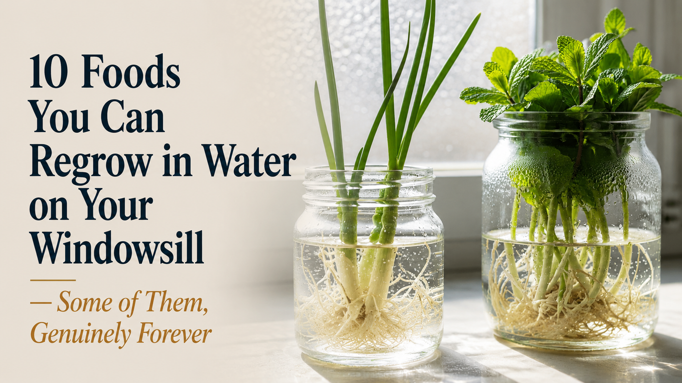 10 Foods You Can Regrow in Water on Your Windowsill— Some of Them, Genuinely Forever
